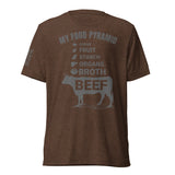 MY FOOD PYRAMID (with coffee) ON DARK unisex t-shirt