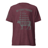 MY FOOD PYRAMID (with coffee) ON DARK unisex t-shirt