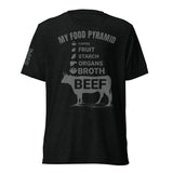 MY FOOD PYRAMID (with coffee) ON DARK unisex t-shirt