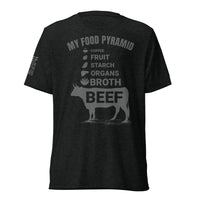 MY FOOD PYRAMID (with coffee) ON DARK unisex t-shirt