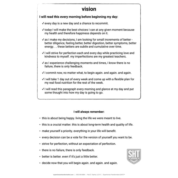 Vision for Self and Health | SHT Poster (11" x 17")